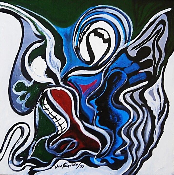Anjo de Aguarda 001 绘画, 15.8x15.8 in