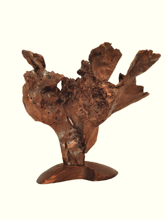 Lightness of being. Abstract driftwood sculpture 雕塑, 15.4x15 in