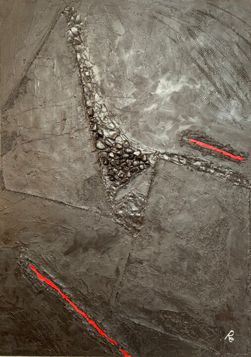 SQUARCI ROSSI 绘画, 27.6x19.7 in