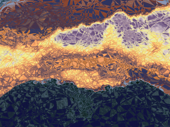 Digital Arts titled "Mostly Cloudy With…" by Ken Grzesik, Original Artwork, 2D Digital Work