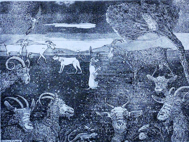 Retour incertain à l'enclos 印花与版画, 11.8x15.8 in