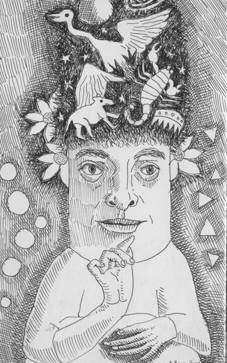 La astrónoma 图画, 8.1x4.9 in
