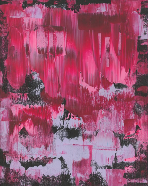 Painting titled "Flow" by Liubov Kondratovich, Original Artwork, Acrylic Mounted on Wood Stretcher frame