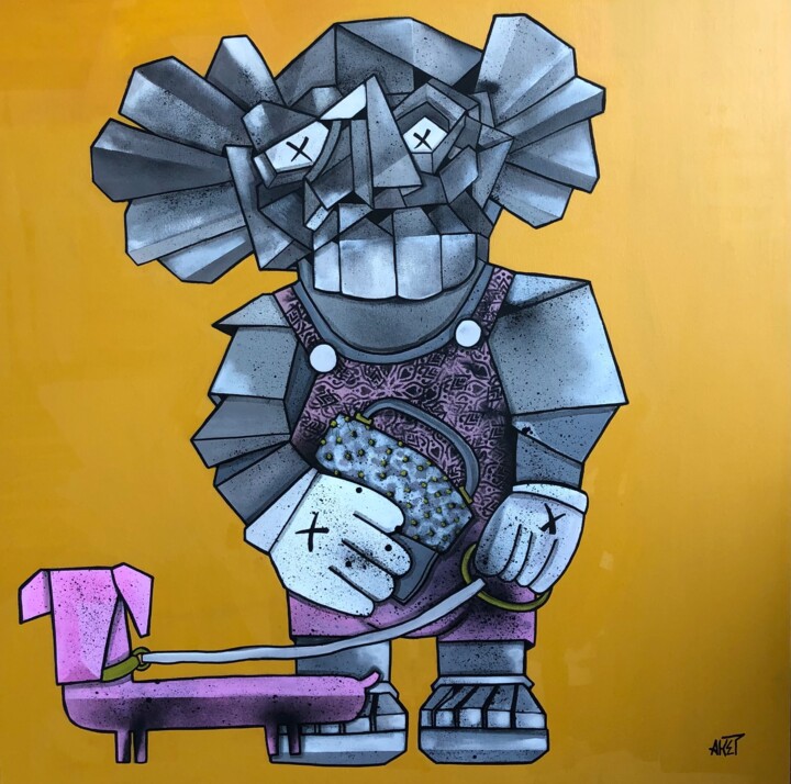 La vie en rose 绘画, 39.4x39.4 in