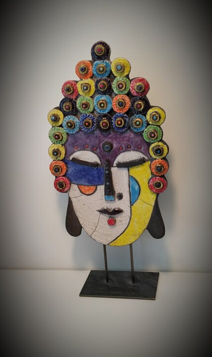 masque Boudha 雕塑, 11.8x5.9 in