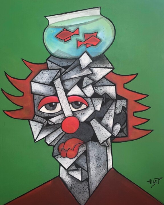 Memoire de poisson rouge 绘画, 24x19.7 in
