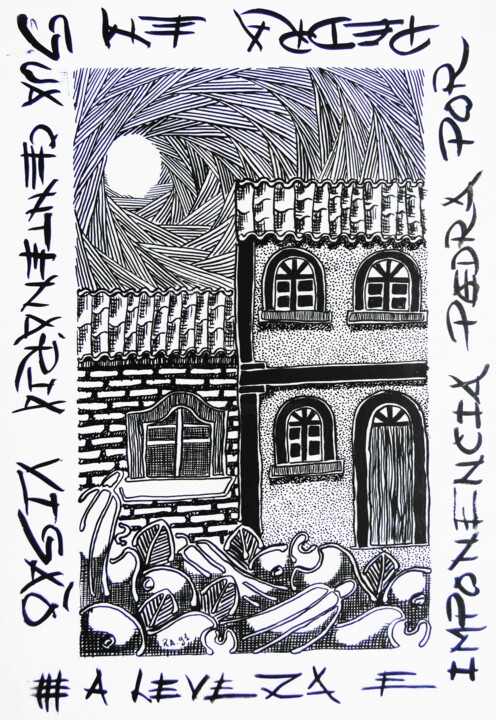 CASARIO DAS ALAGOAS / Houses in the city of Alagoas 图画, 11.8x8.3 in