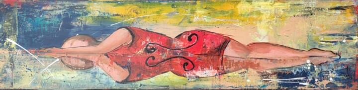 Musique et sensualité 绘画, 7.9x31.5 in