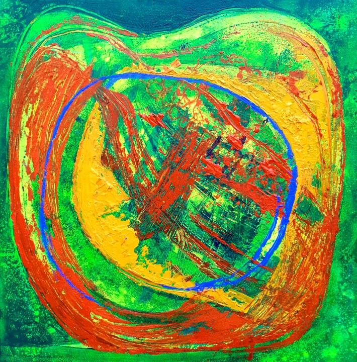 Painting titled "fruity" by Ellen Van Randeraat, Original Artwork, Acrylic