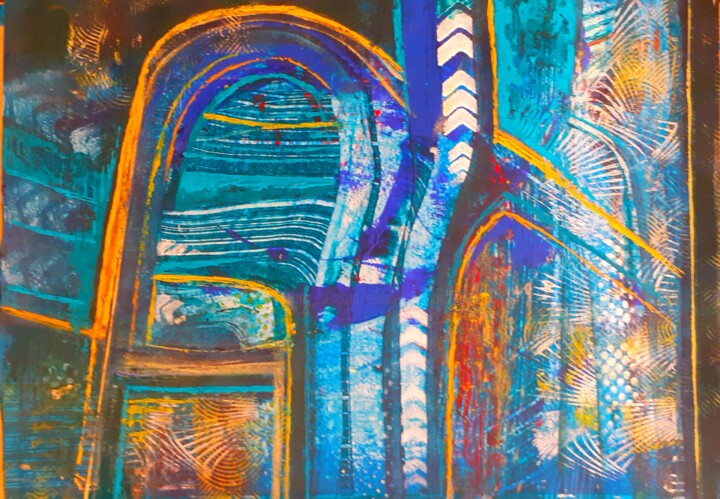 Painting titled "entrance" by Ellen Van Randeraat, Original Artwork, Acrylic