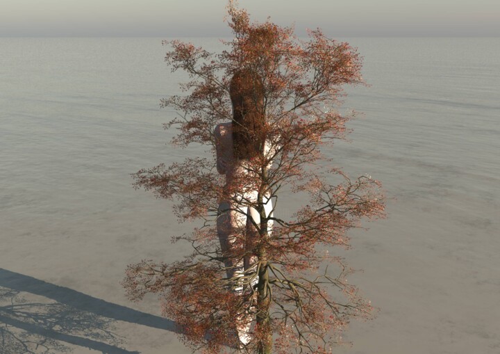 Arte digitale intitolato "Growth" da Russell Newell, Opera d'arte originale, Modellazione 3D