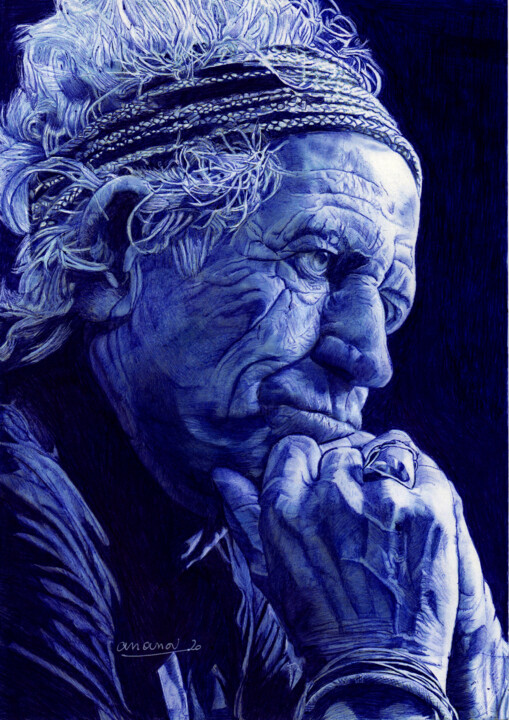 Keith Richard 2 图画, 11.7x8.3 in
