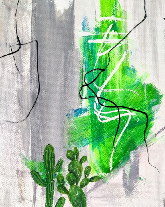 Cacti 绘画, 11x8 in