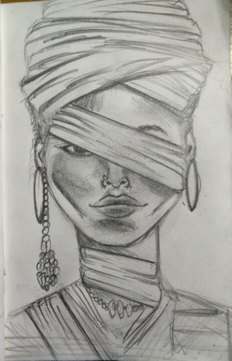 Disegno intitolato "croquis 5" da Houssein Kh, Opera d'arte originale, Matita
