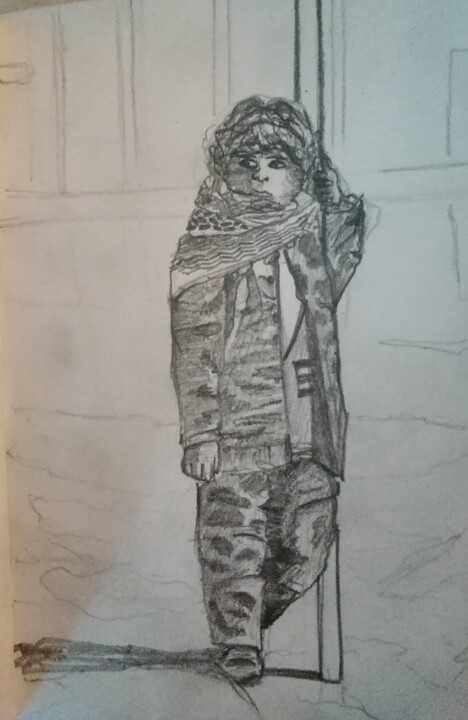 Disegno intitolato "croquis 8" da Houssein Kh, Opera d'arte originale, Matita