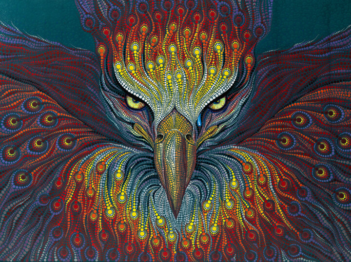 Totem Power: Phoenix 绘画, 23.6x31.5 in