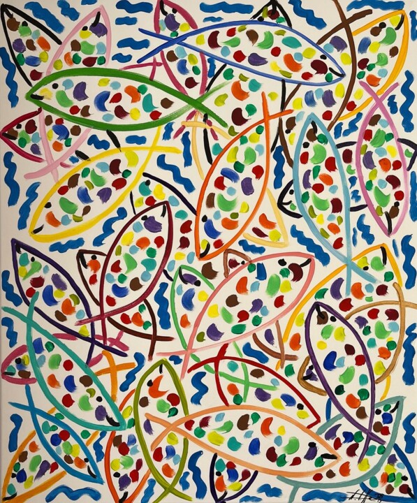 The party 绘画, 25.6x21.3 in