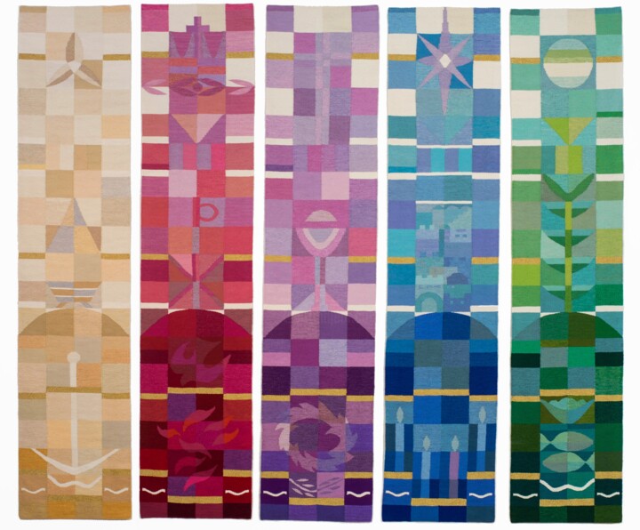 The Church Year - tapestry 纺织艺术, 102x105 in