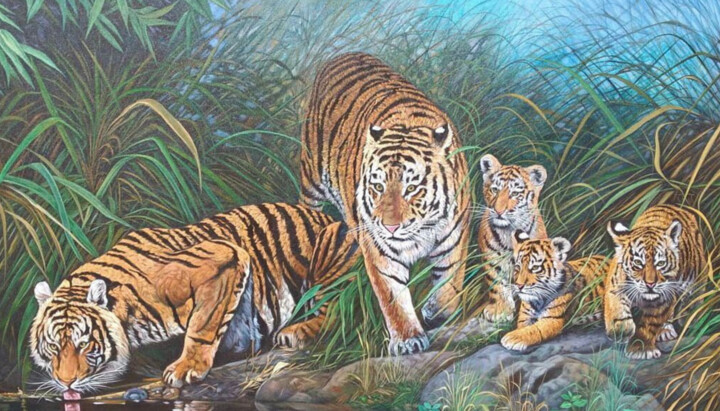 Time for a Break 3/4 绘画, 47.2x78.7 in