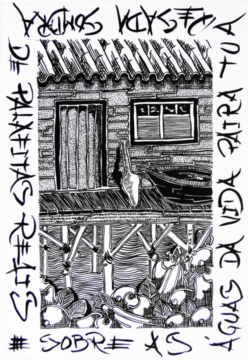 PALAFITAS/ STILT HOUSES 图画, 11.8x8.3 in