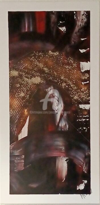 10-Dans un monde agité. 绘画, 39.4x19.7 in