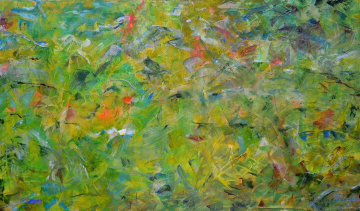 Мгновения счастья в бурной жизни 绘画, 19.7x35.4 in