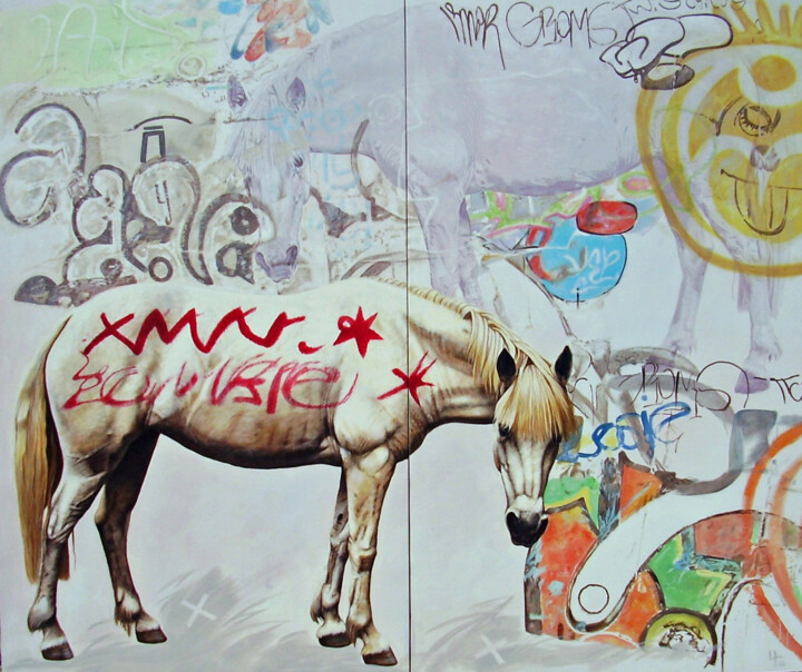 Ce qu'ils disent 绘画, 63.8x76.4 in