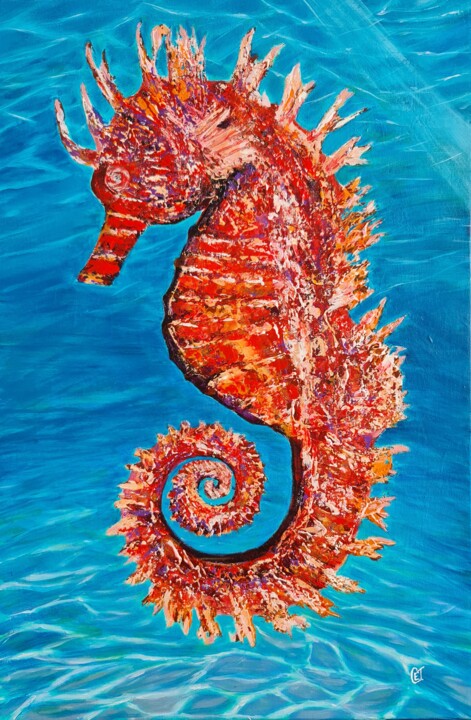 Sea Horse 绘画, 23.6x15.8 in