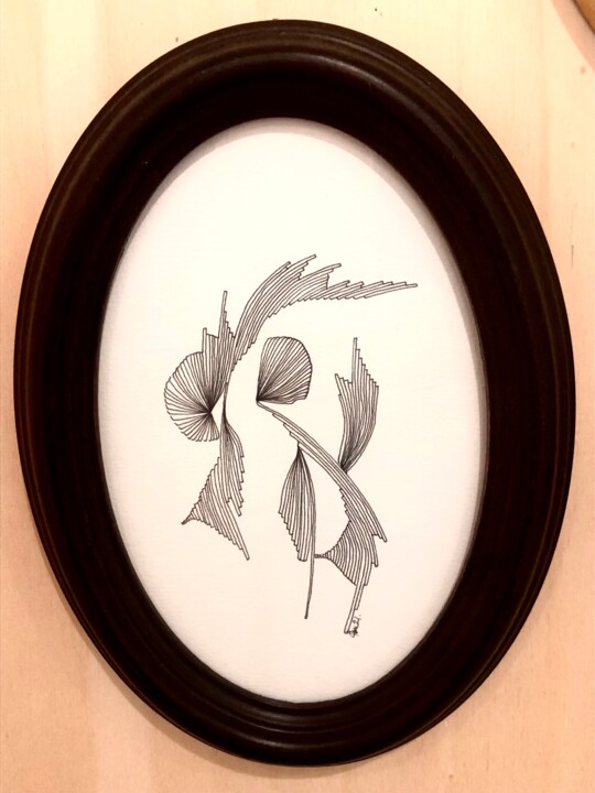 Danse des traits 图画, 6.3x4.3 in