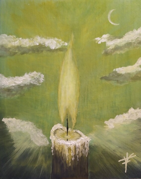 Ner ( vela de vida ) 绘画, 13.4x10.6 in