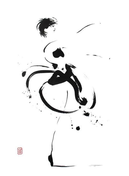 Danseuse fleur 绘画, 29.9x22.1 in