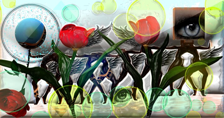 Digital Arts titled "Kavana" by Pixelfrenck, Original Artwork, Digital Painting