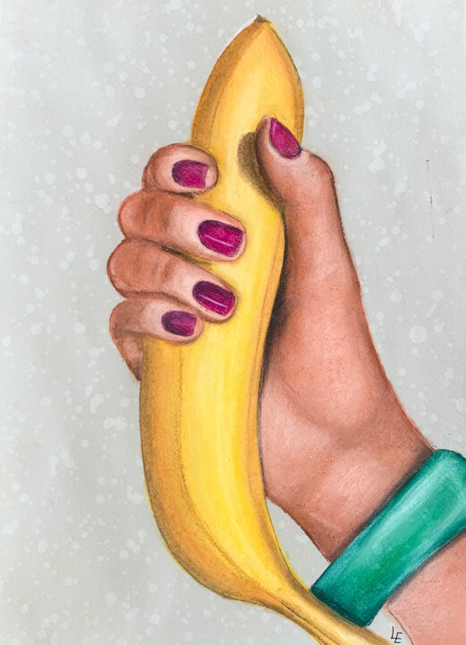 Dibujo titulada "Everything is in my…" por Elena Polak, Obra de arte original, Pastel