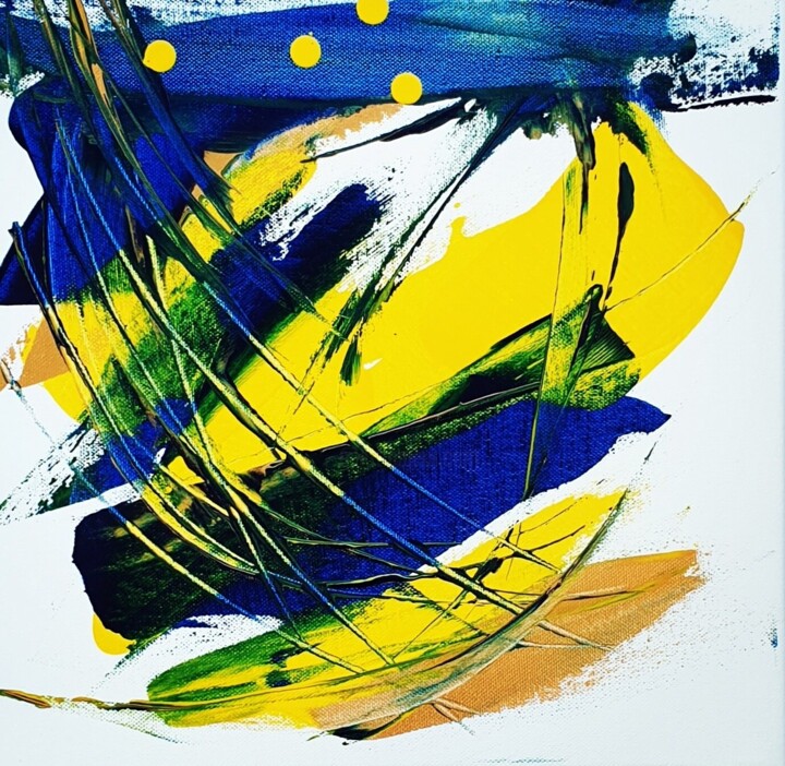 Peinture intitulée "Amplitude" par Julie Verhague, Œuvre d'art originale, Acrylique Monté sur Châssis en bois