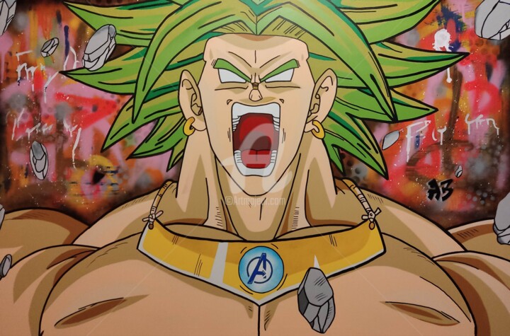 Street Broly 绘画, 31.5x47.2 in