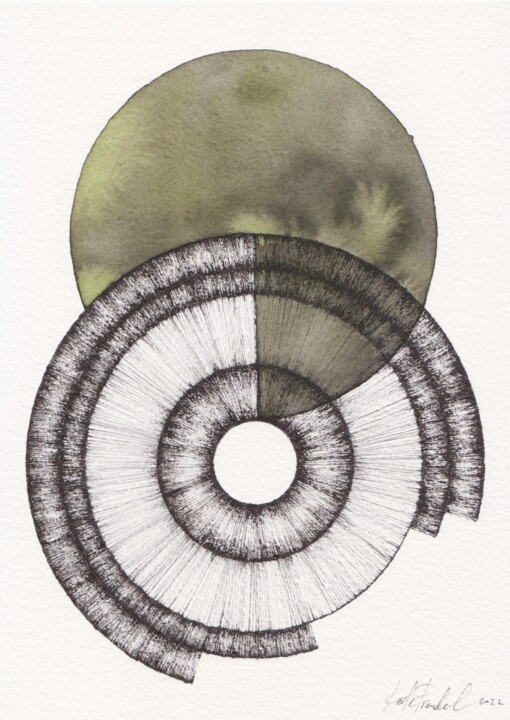 Dessin intitulée "Imperfection I" par Kate Frenkel, Œuvre d'art originale, Encre