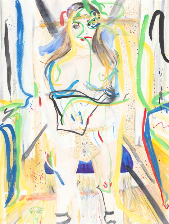 Ipsum Lorem Golden Ra Stargate improvisation: picasso neu 绘画, 23x18 in