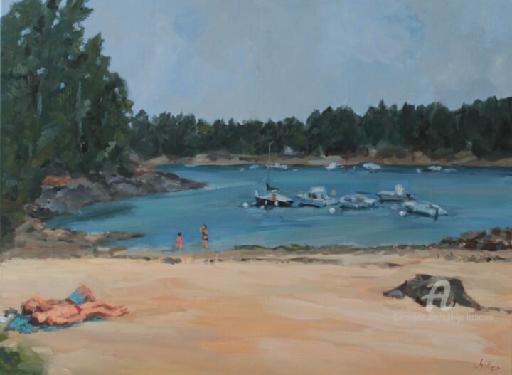 Peinture intitulée "La Grève des Crâcla…" par Chéker, Œuvre d'art originale, Huile Monté sur Châssis en bois