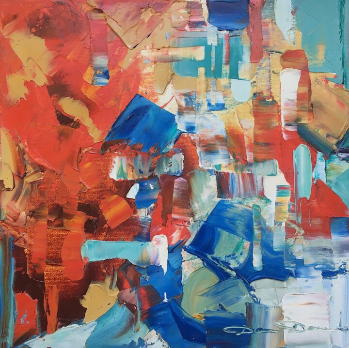 Pintura titulada "Positive energy" por Dam Domido, Obra de arte original, Oleo