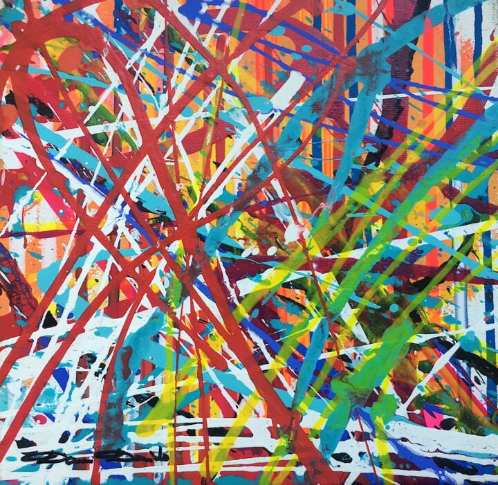 Pintura titulada "Impulse N°16" por Dam Domido, Obra de arte original, Acrílico Montado en Bastidor de camilla de madera