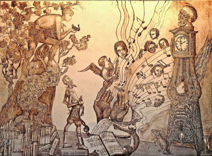 Les arts arrêtent le temps 印花与版画, 13.8x17.7 in