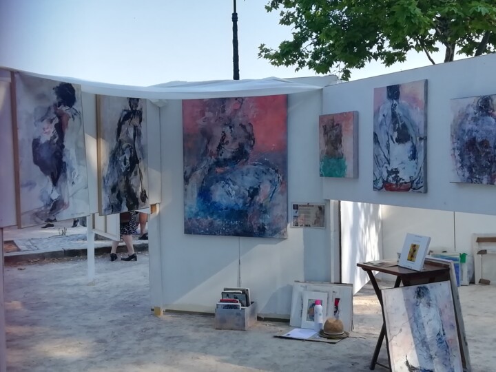 Ζωγραφική με τίτλο "stand" από Catherine Monmarson, Αυθεντικά έργα τέχνης, Ακρυλικό