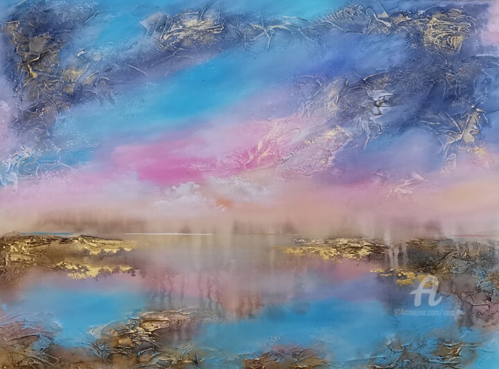 Pittura intitolato ""Breath of love"" da Vera Hoi, Opera d'arte originale, Acrilico