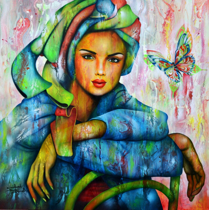 Peinture intitulée "Et si c'était un si…" par Jeannette Guichard-Bunel, Œuvre d'art originale, Huile