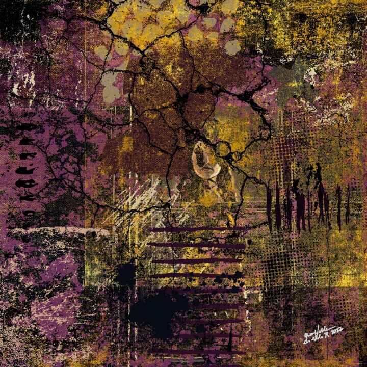 Grunge Woman By The Window By QueenNoble 绘画, 36x36 in
