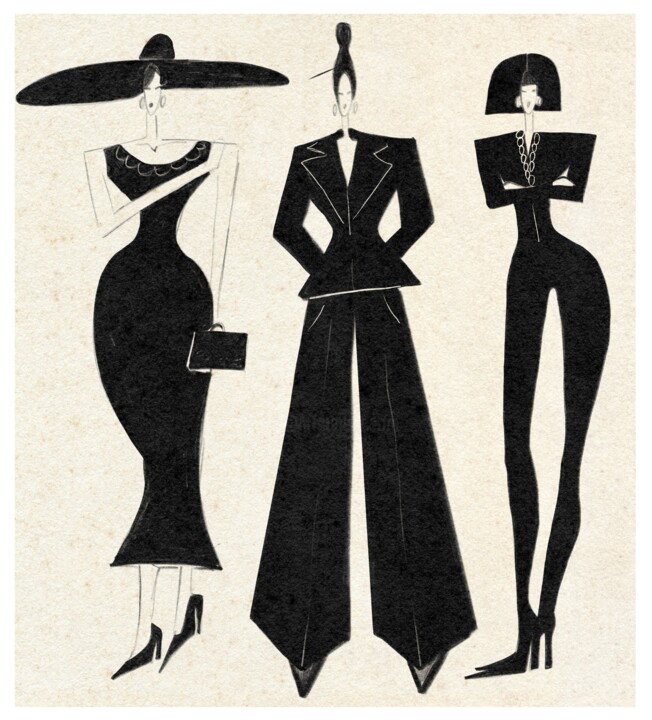 Digital Arts titled ""Ladys"" by Ekaterina Solovieva, Original Artwork, Digital Painting