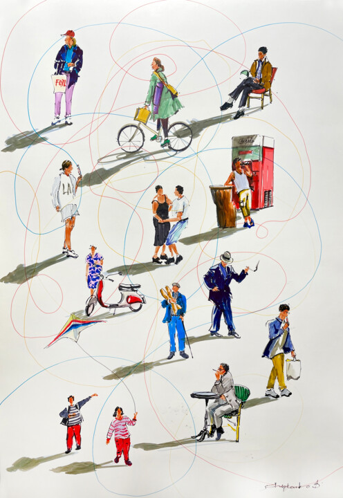 Those who love life 绘画, 25x18 in