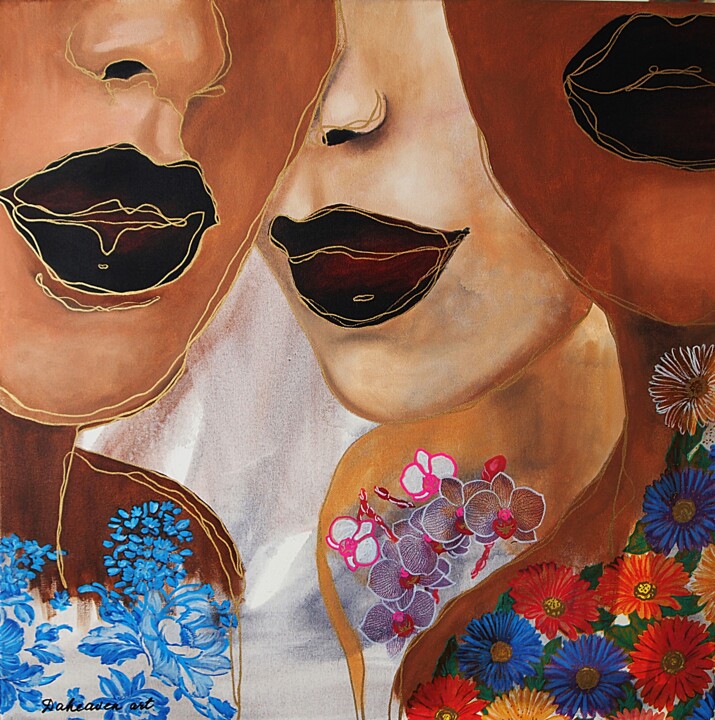 Girls. 绘画, 23.6x23.6 in