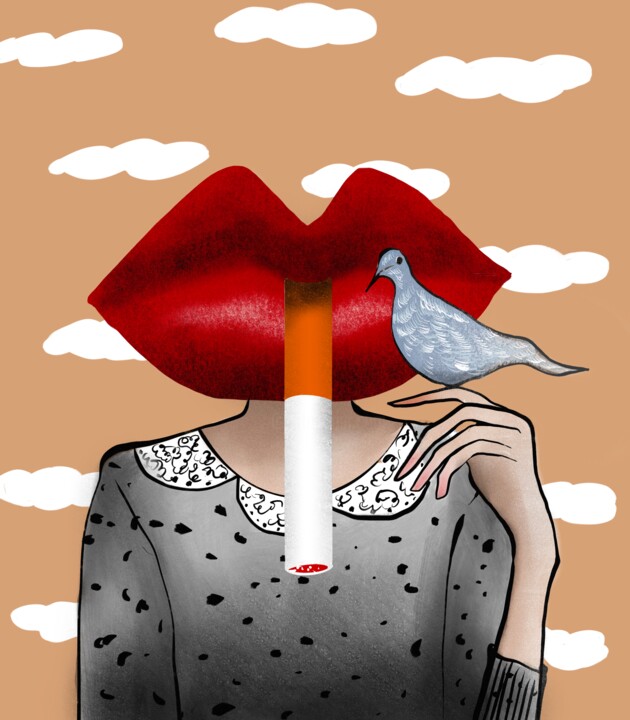 Digital Arts titled "woman2" by Ekaterina Solovieva, Original Artwork, Digital Painting