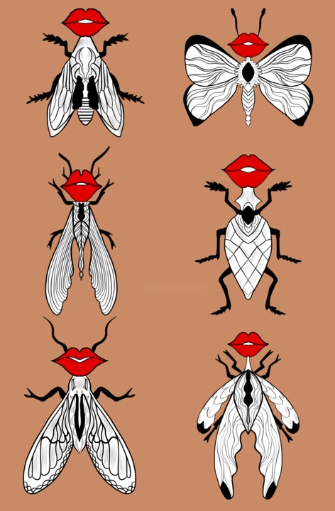 Digital Arts titled "Insect" by Ekaterina Solovieva, Original Artwork, Digital Painting